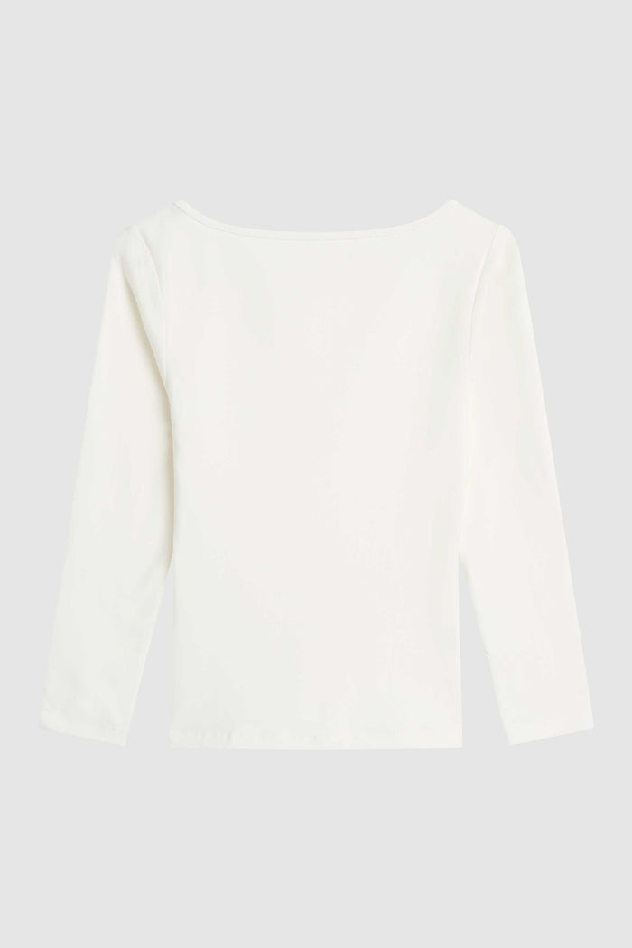 Soft Jersey Ballerina Top - White