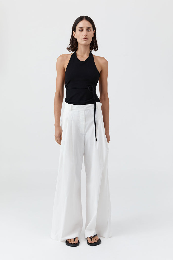 Soft Jersey Halter Top - Jet Black