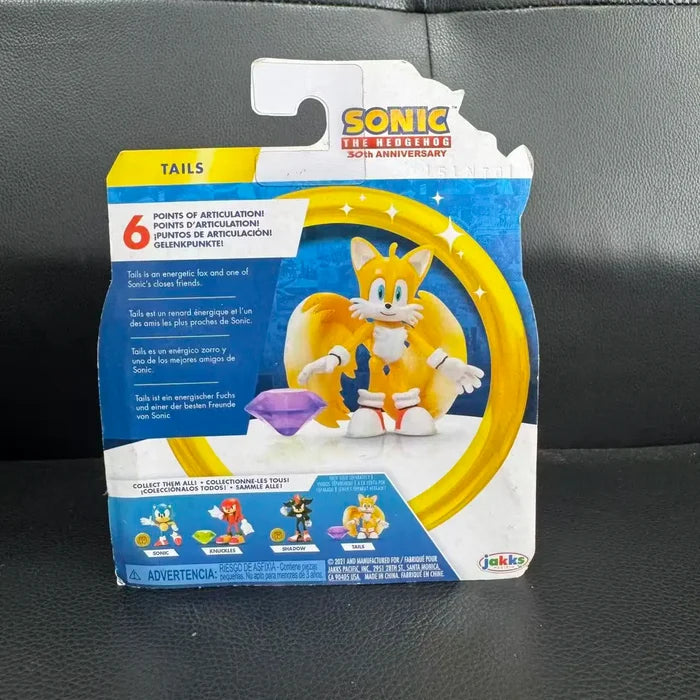 Sonic The Hedgehog 30th Anniversary Tails 2.5" w/Gem Action Figure Jakks New