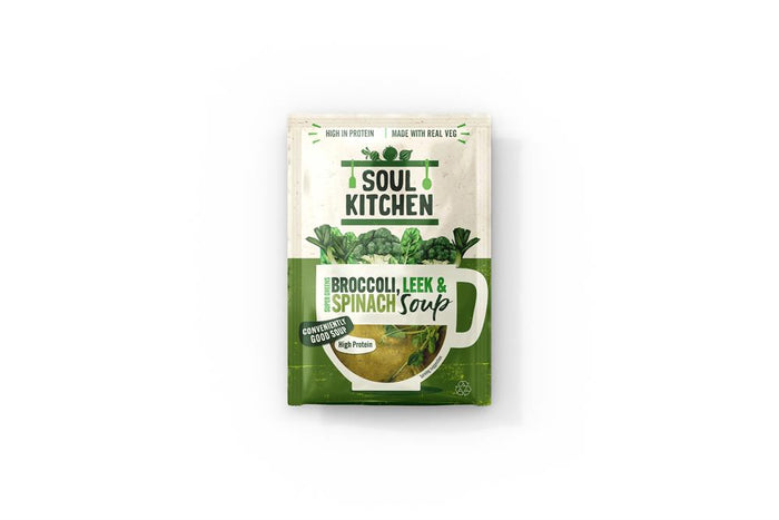 Soul Kitchen Broccoli Leek & Spinach High Protein Instant Soup 20g