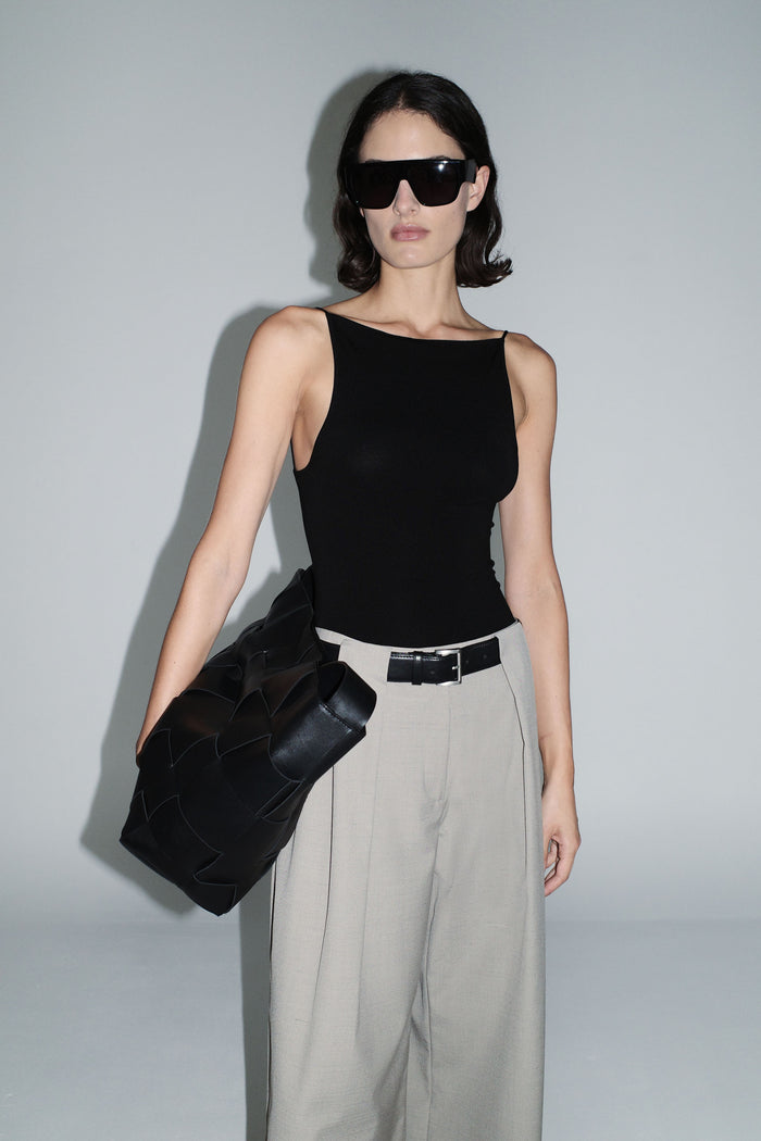Square Neck Top - Black