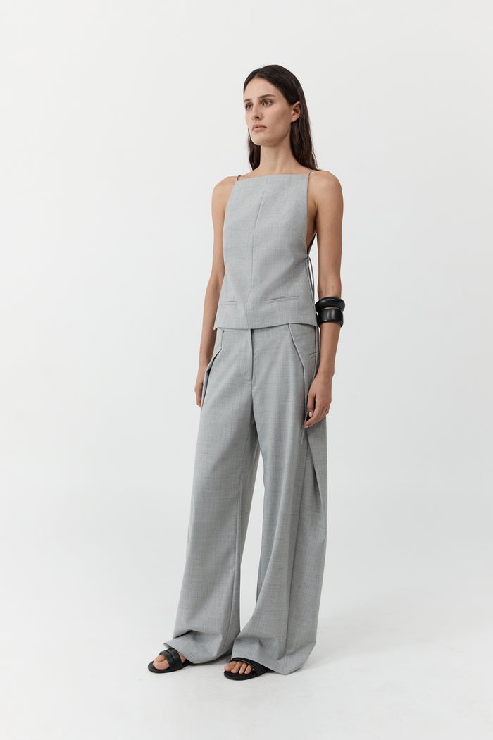 Square Side Tie Top - Concrete