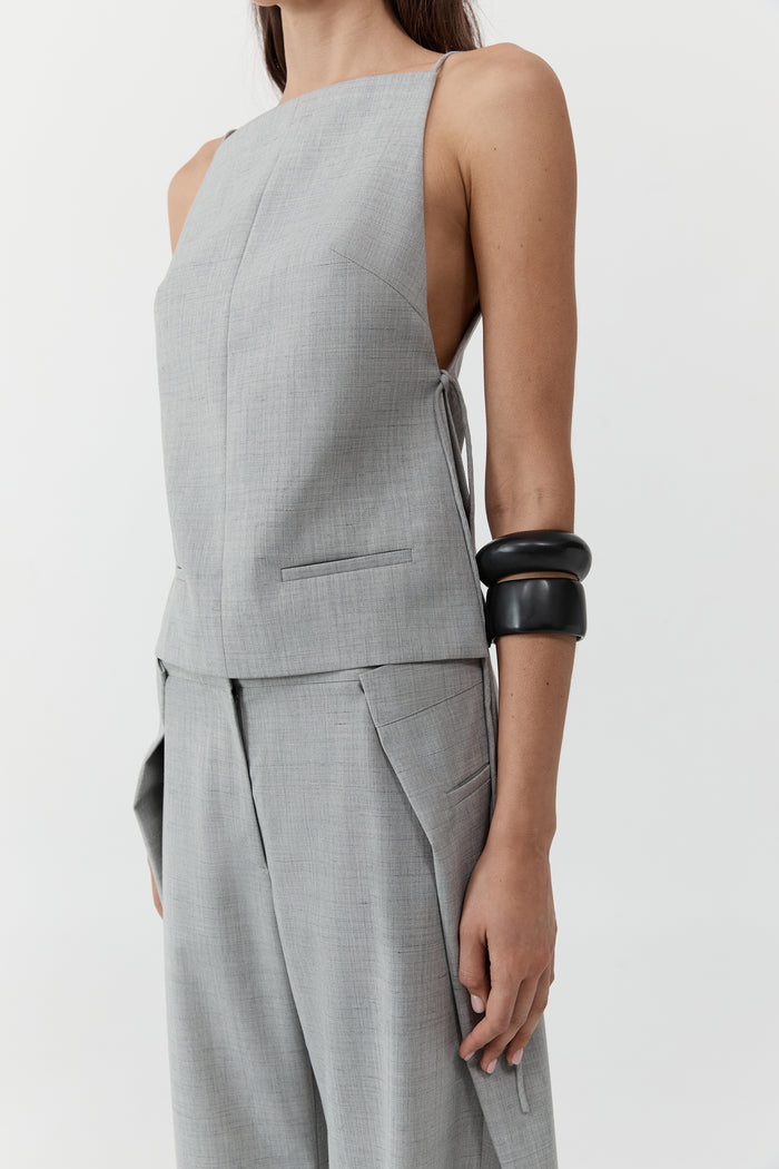 Square Side Tie Top - Concrete