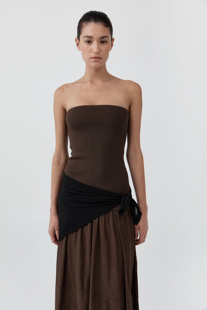 Stretch Silk Scarf - Black