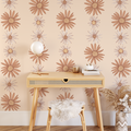 String of Daisies Wallpaper - Peach