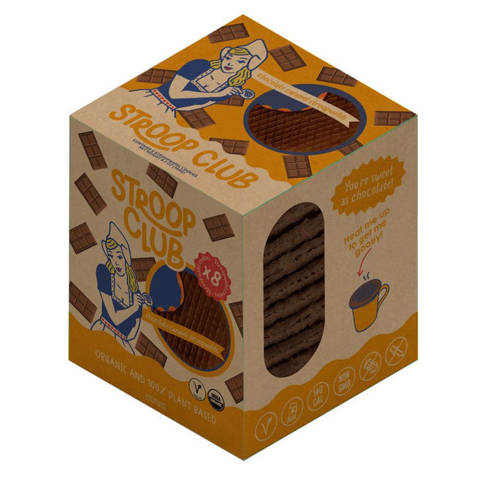 Plant Based Chocolate Caramel Stroopwafels 8-pack 264g