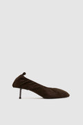 Suede Classic Ballet Heel - Coffee