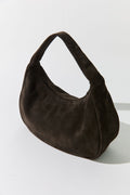 Suede Large Bon Bon Bag - Coffee