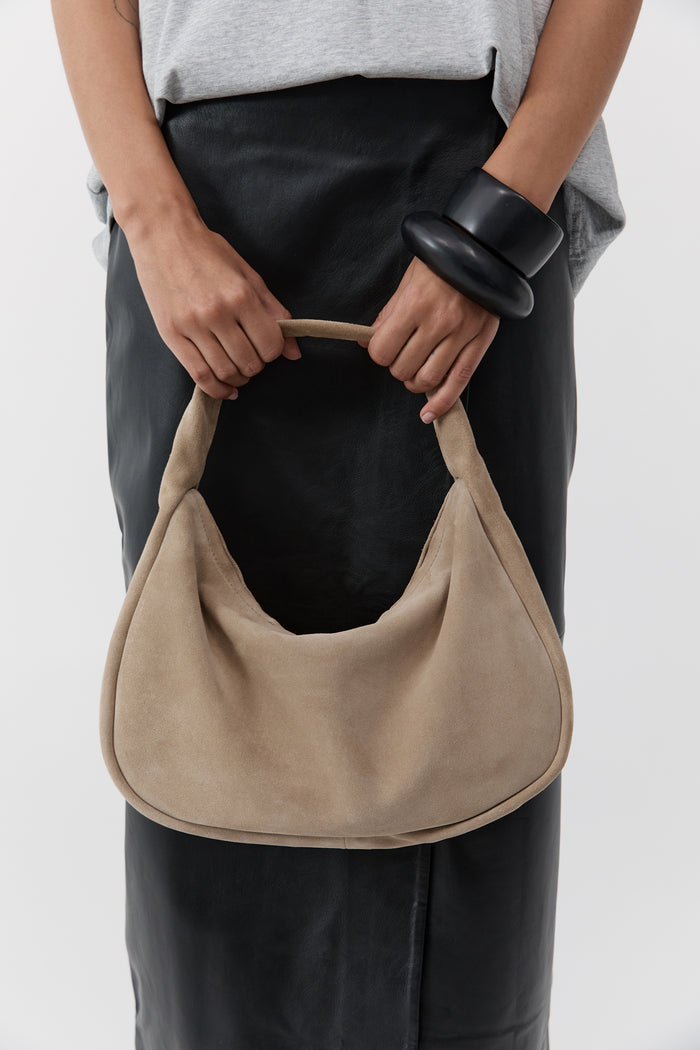 Suede Large Bon Bon Bag - Rock