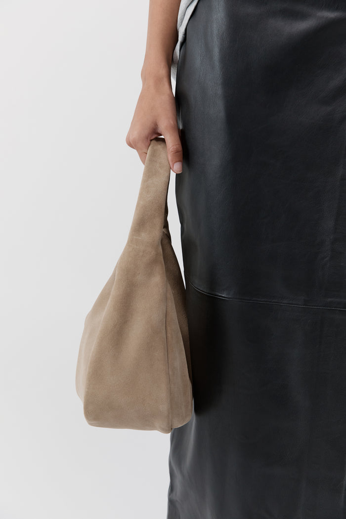 Suede Large Bon Bon Bag - Rock