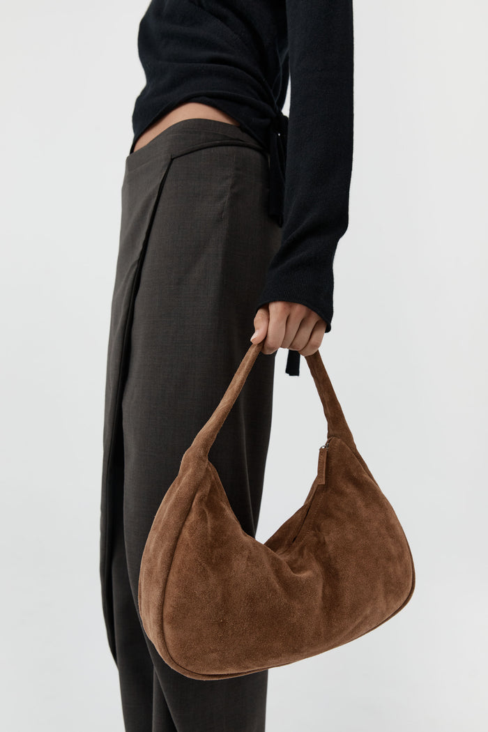 Suede Large Bon Bon Bag - Toffee