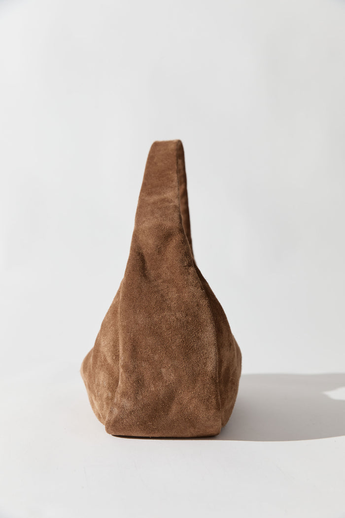 Suede Large Bon Bon Bag - Toffee