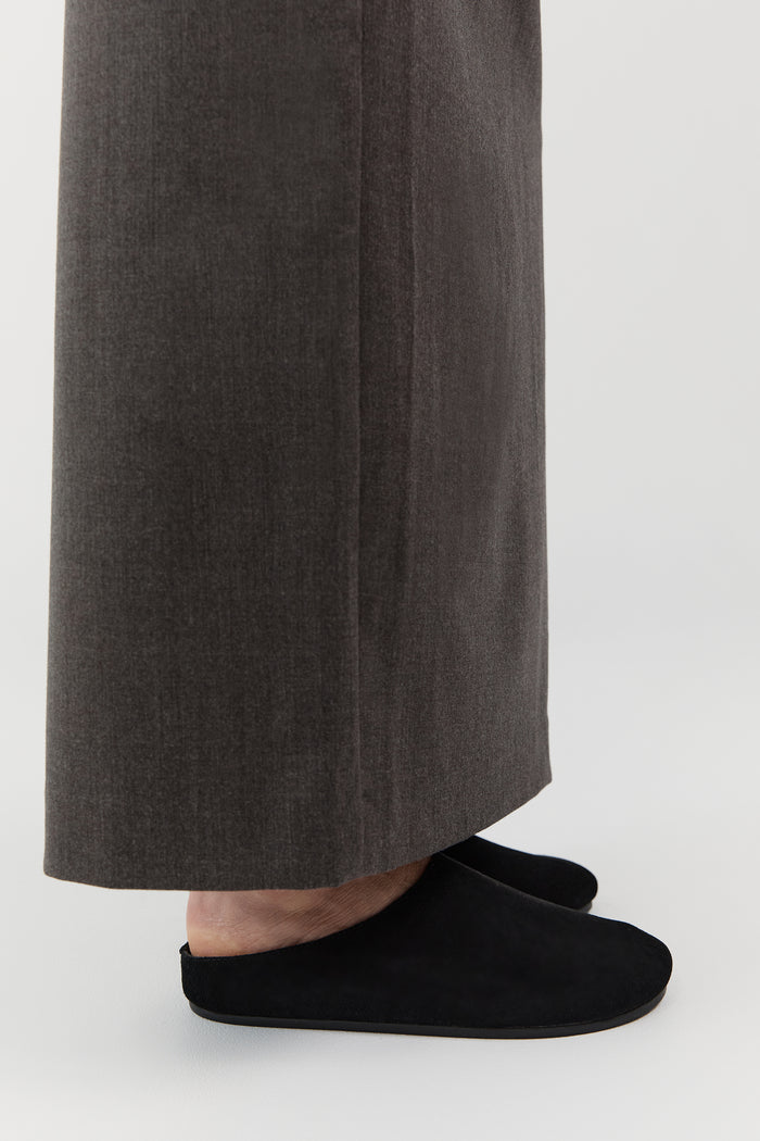 Suede Mule - Black