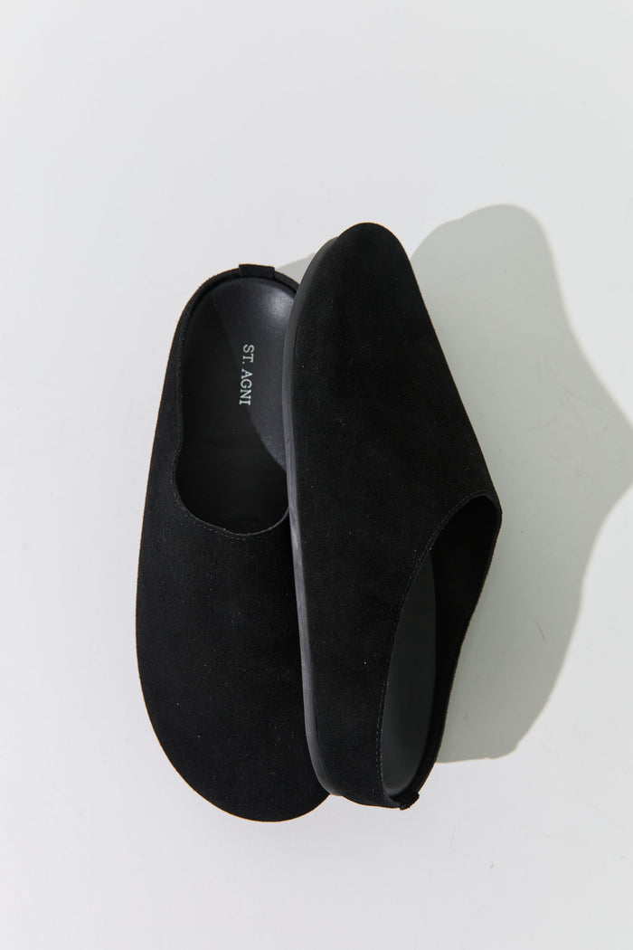 Suede Mule - Black