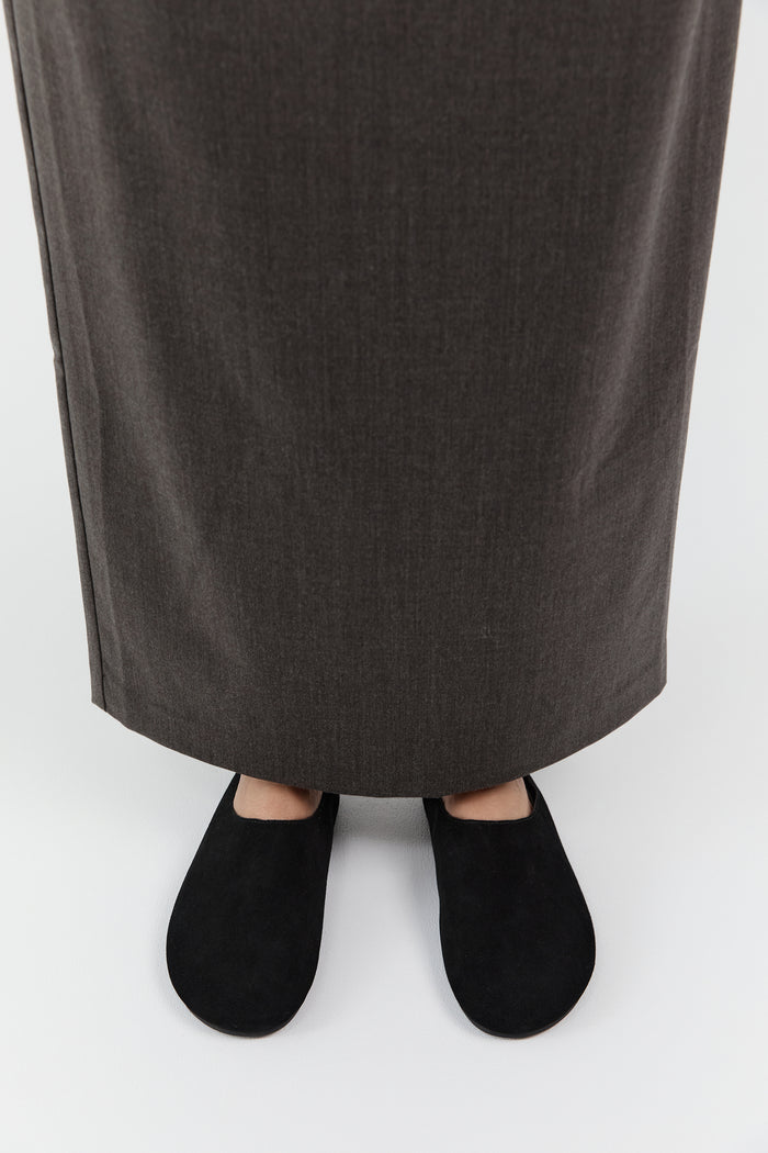 Suede Mule - Black