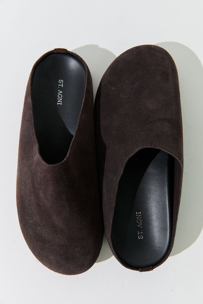 Suede Mule - Coffee