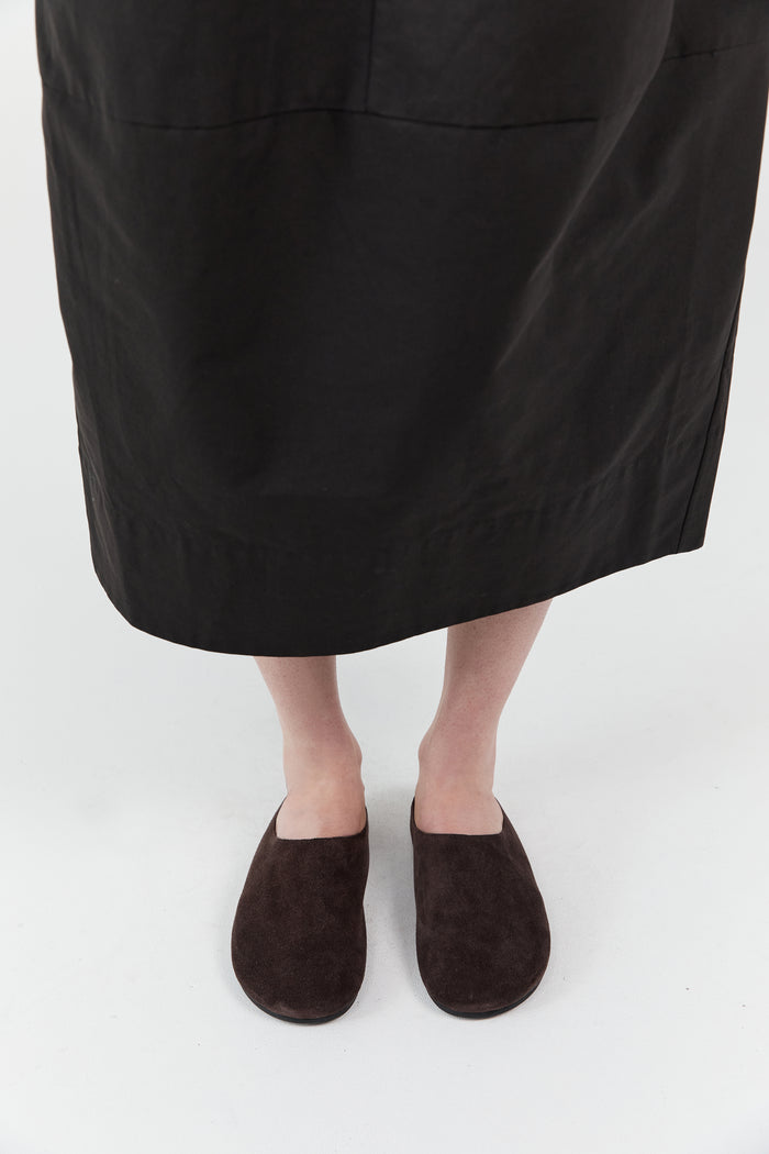 Suede Mule - Coffee