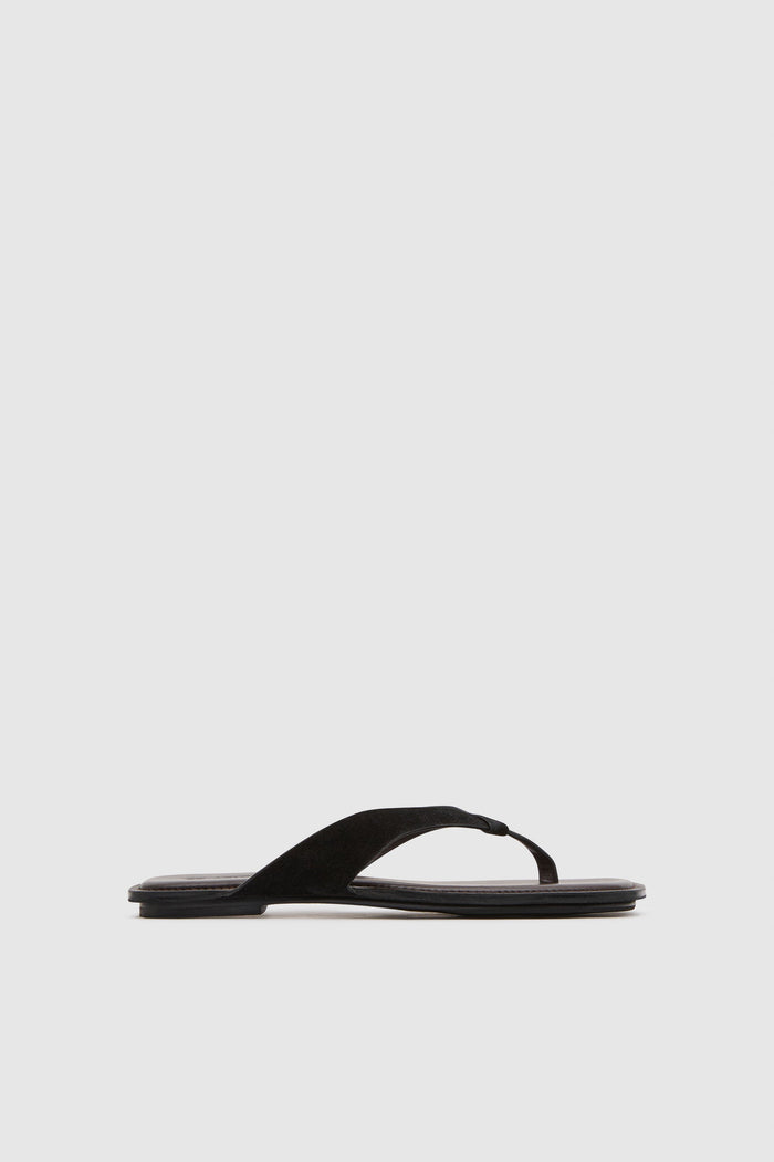 Suede Opanka Slide - Black/Coffee