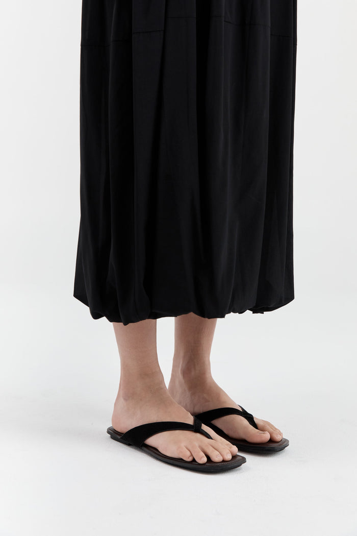 Suede Opanka Slide - Black/Coffee