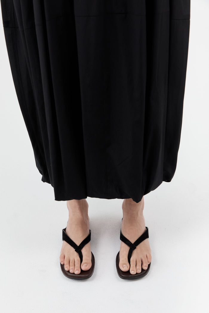 Suede Opanka Slide - Black/Coffee