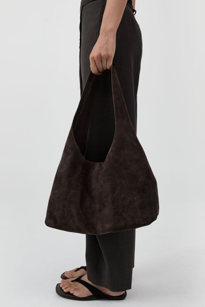 Suede Soft Bag - Coffee