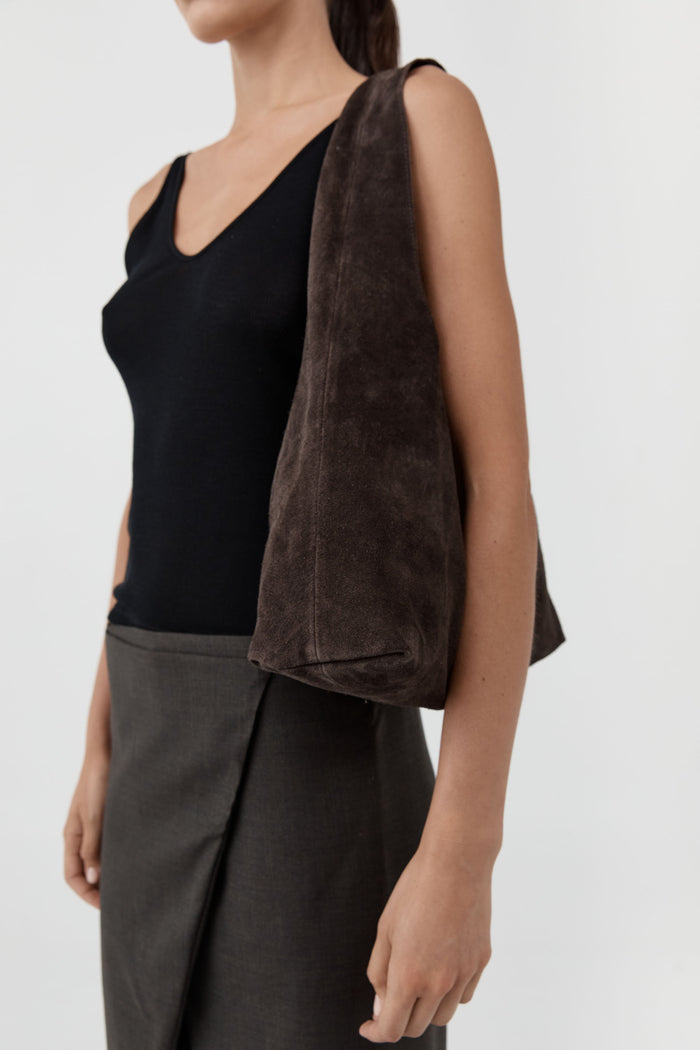 Suede Soft Bag - Coffee