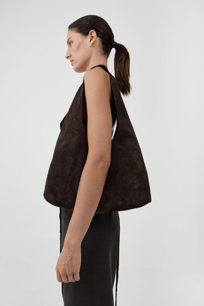 Suede Soft Bag - Coffee