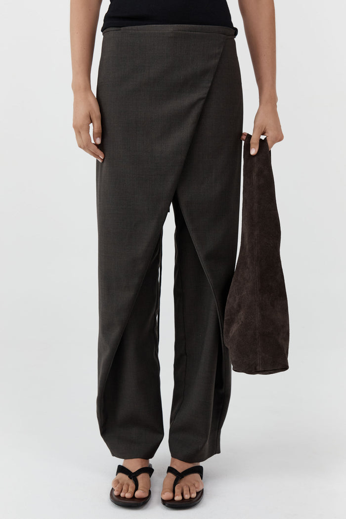 Suede Soft Bag - Coffee