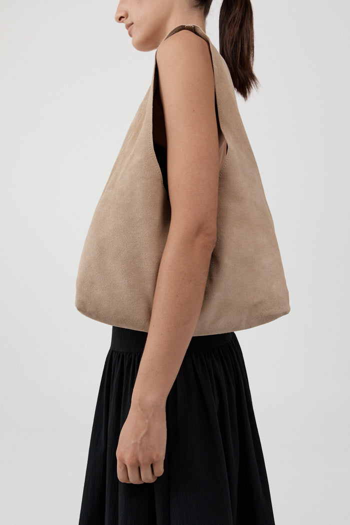 Suede Soft Bag - Papyrus