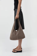 Suede Soft Bag - Pebble