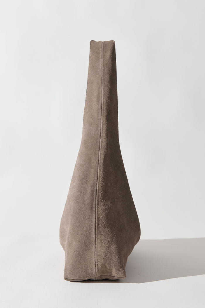 Suede Soft Bag - Pebble