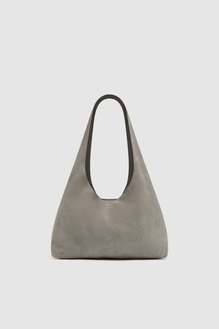 Suede Soft Bag - Pebble
