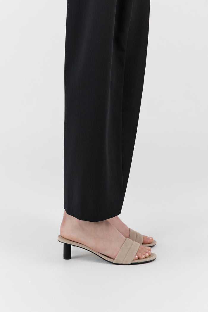 Suede Stitch Detail Heel - Rock