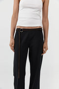 Suede Tie Belt - Coffee