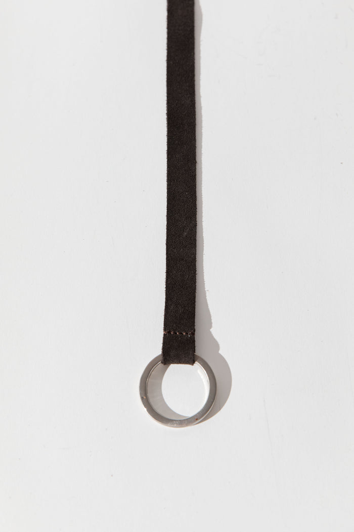 Suede Tie Belt - Coffee