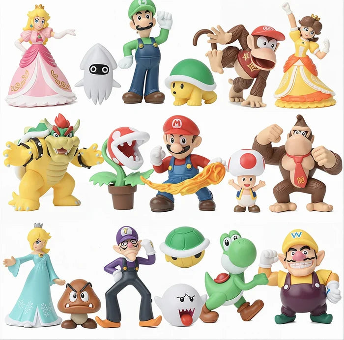Super Mario Bros Anime Action Toy Figures Doll Model Colletion Toys For Children