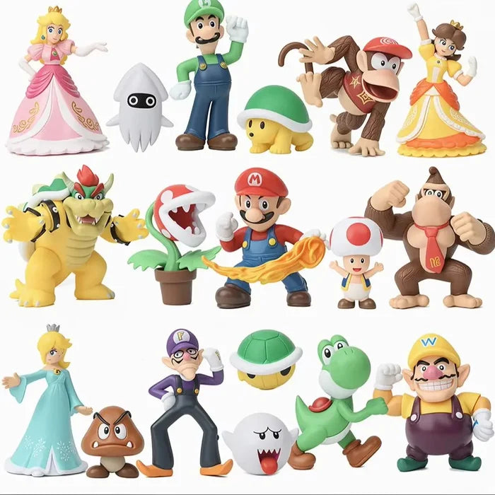 Super Mario Bros Anime Action Toy Figures Doll Model Colletion Toys For Children