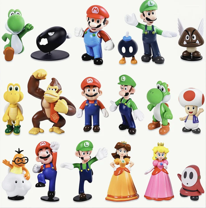 Super Mario Bros Anime Action Toy Figures Doll Model Colletion Toys For Children