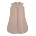 The HALO SuperSoft Bamboo Wearable Blanket TOG 1.5 is a sleeveless, light brown sleep sack made from buttery bamboo with a wide bottom and a 2-way zipper from neck to hem. Its lightweight, soft fabric ensures ultimate comfort for your baby.