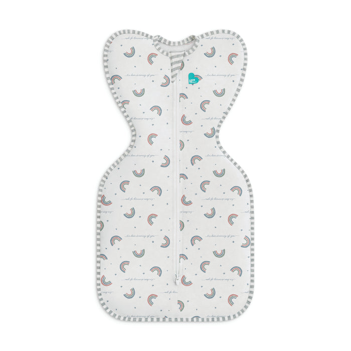 Swaddle Up™ 1.0 TOG Cotton White Rainbow Dream