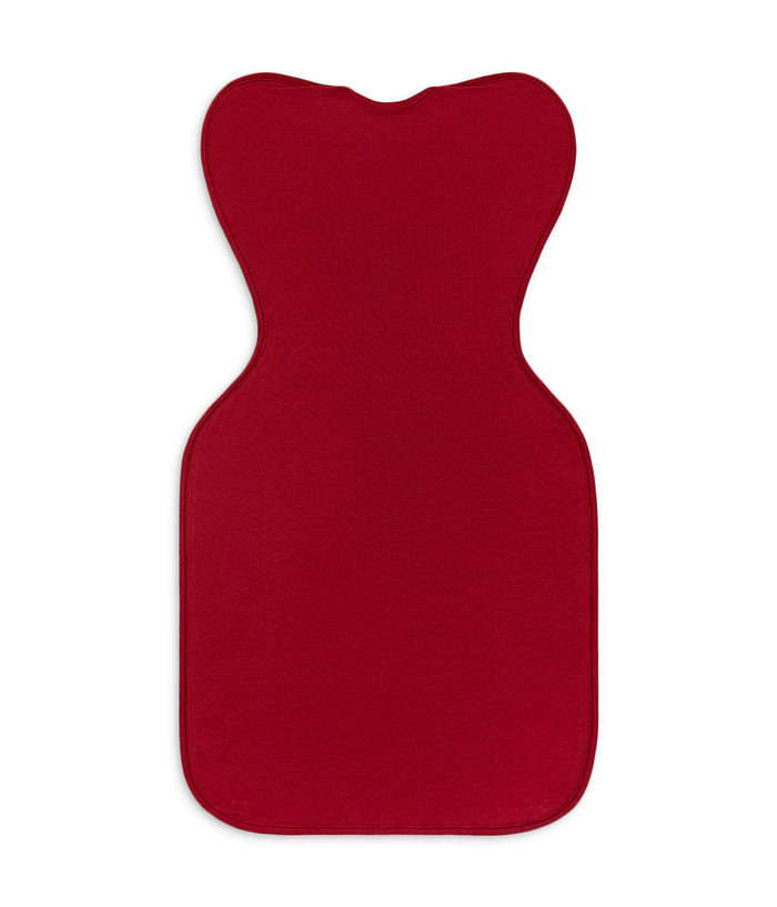 Swaddle Up™ 1.5 TOG Cotton Fleece Maroon Hearts Embroidery