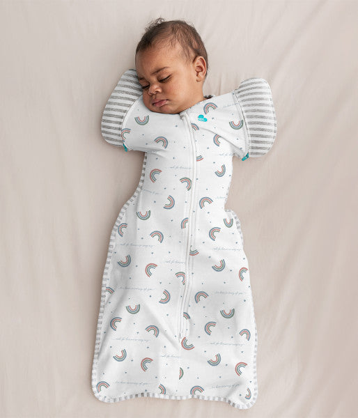 Swaddle Up™ 2-in-1 Transition Bag 1.0 TOG Cotton White Rainbow Dream