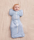Swaddle Up™ 2-in-1 Transition Bag 1.0 TOG Viscose from Bamboo Mist Blue Boats