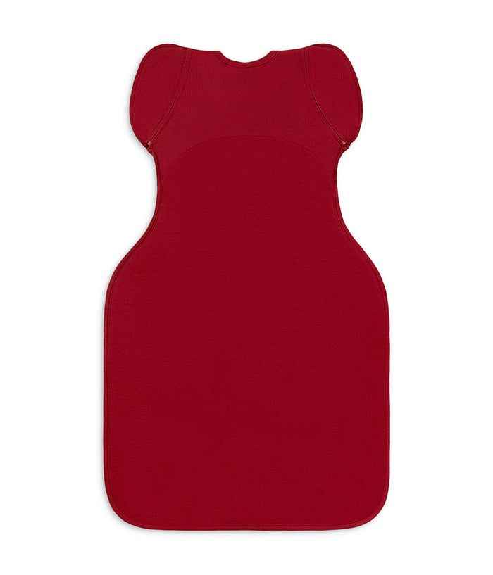 Swaddle Up™ 2-in-1 Transition Bag 1.5 TOG Cotton Fleece Maroon Hearts Embroidery
