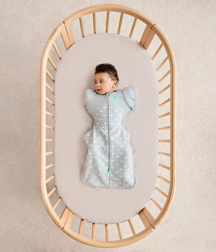 Swaddle Up™ 2-in-1 Transition Bag 1.5 TOG Cotton Light Olive Mini Cloud
