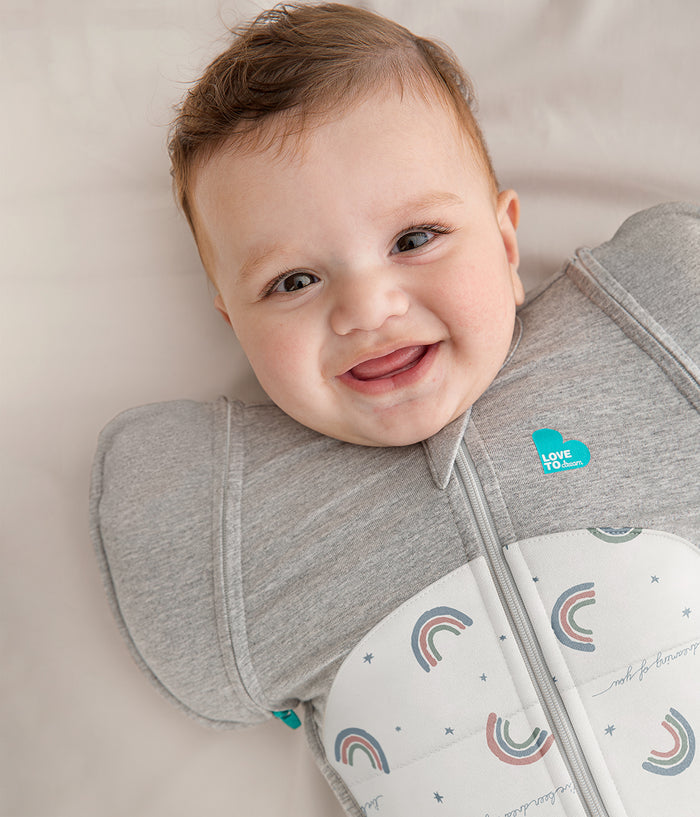 Swaddle Up™ 2-in-1 Transition Bag 2.5 TOG Cotton White Rainbow