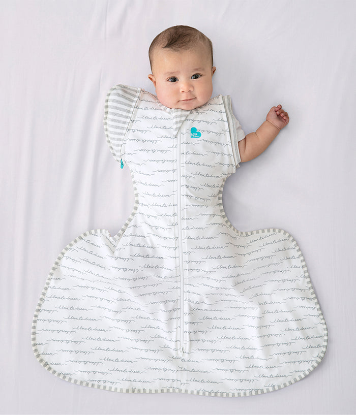 Swaddle Up™ 2-in-1 Transition Bag Hip Harness 1.0 TOG Cotton White Dreamer