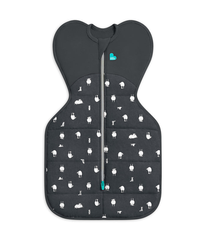 Swaddle Up™ 2.5 TOG Organic Cotton/Merino Wool Charcoal Lamb's Best Friend
