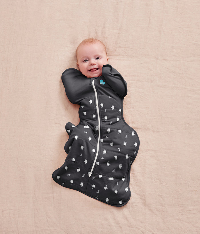 Swaddle Up™ 2.5 TOG Organic Cotton/Merino Wool Charcoal Lamb's Best Friend