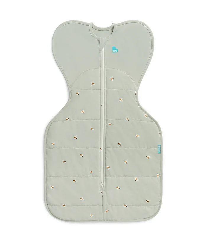 Swaddle Up™ & Babygrow Bundle | 2.5 TOG | Olive Bees | Deep Olive